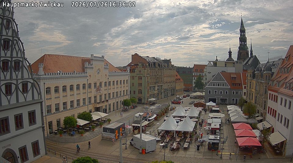 Archiv Foto Webcam Hauptmarkt Zwickau