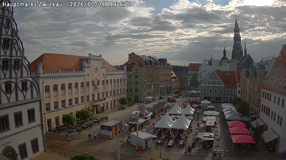 Archiv Foto Webcam Hauptmarkt Zwickau