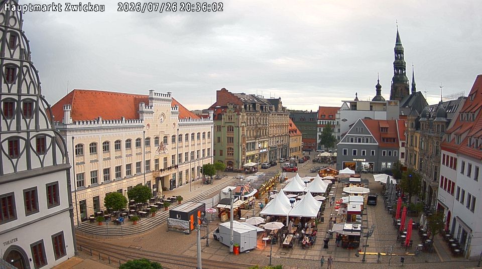 Archiv Foto Webcam Hauptmarkt Zwickau