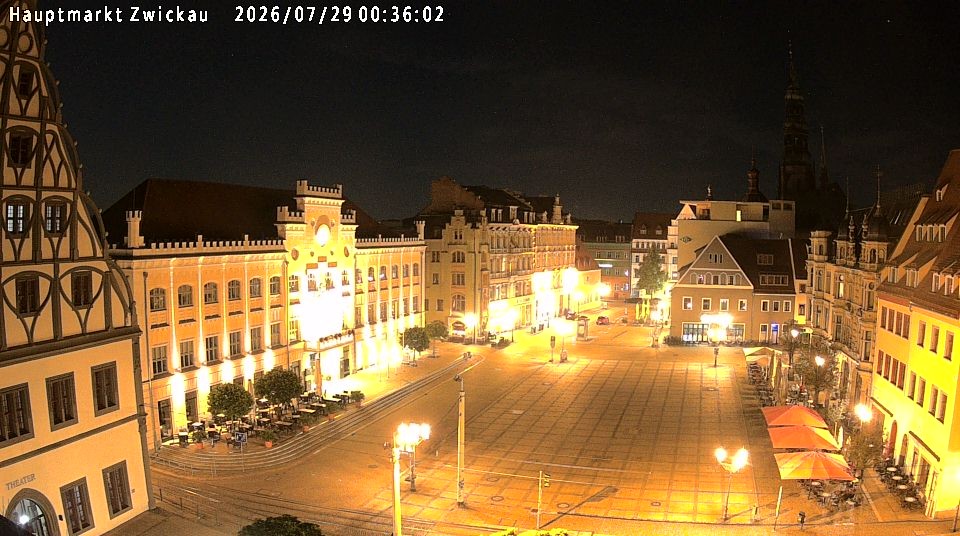 Archiv Foto Webcam Hauptmarkt Zwickau