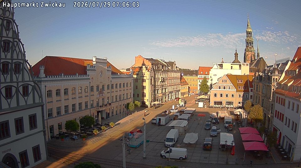 Archiv Foto Webcam Hauptmarkt Zwickau