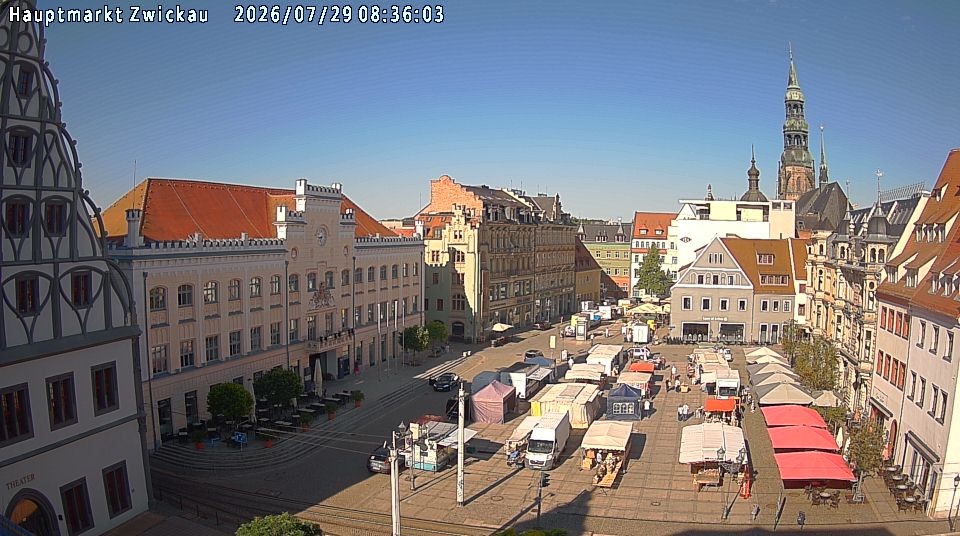 Archiv Foto Webcam Hauptmarkt Zwickau