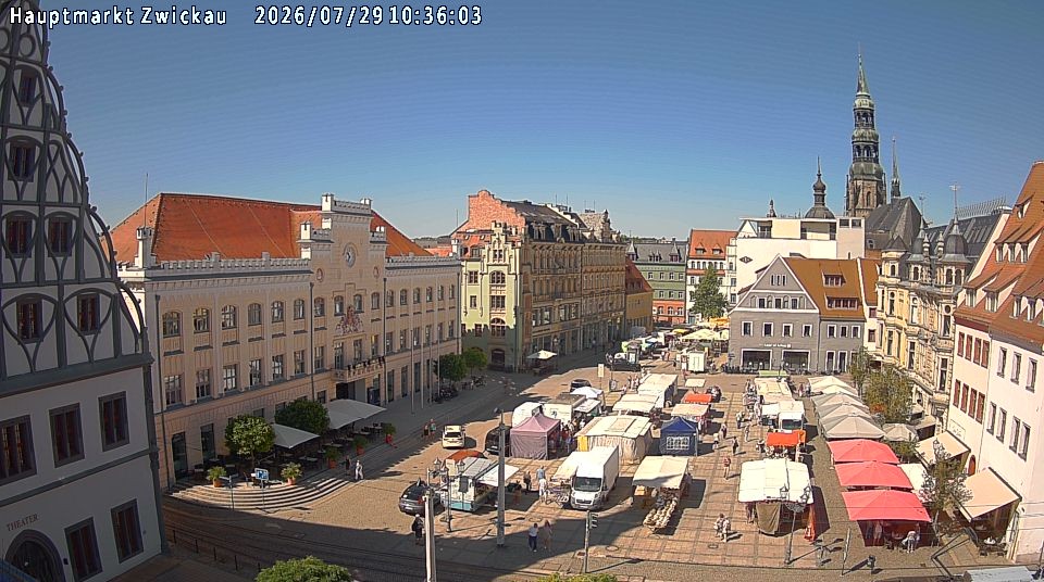 Archiv Foto Webcam Hauptmarkt Zwickau