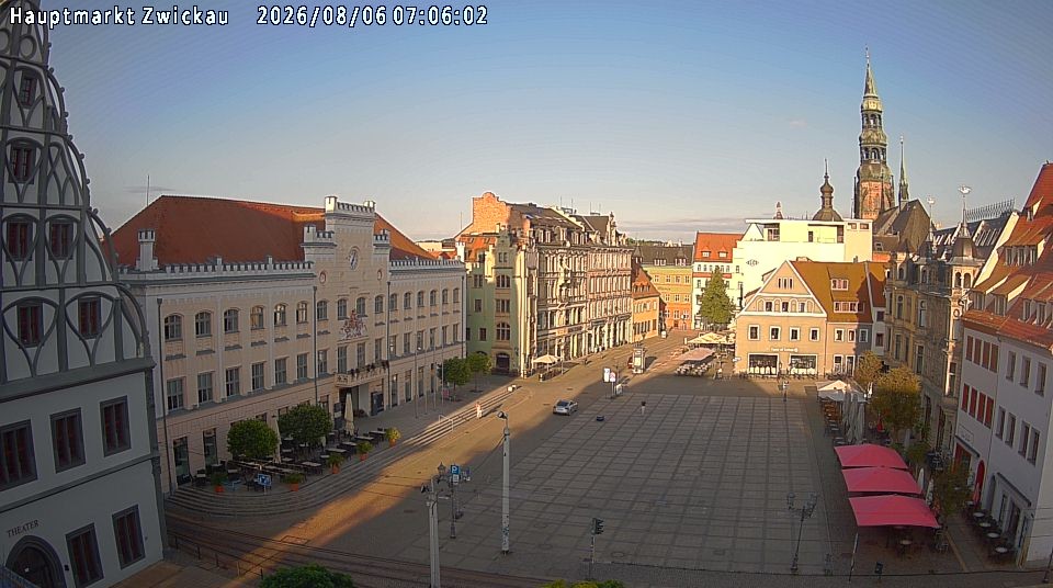 Archiv Foto Webcam Hauptmarkt Zwickau