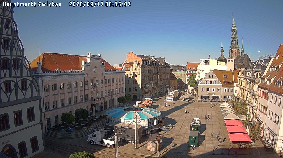 Archiv Foto Webcam Hauptmarkt Zwickau