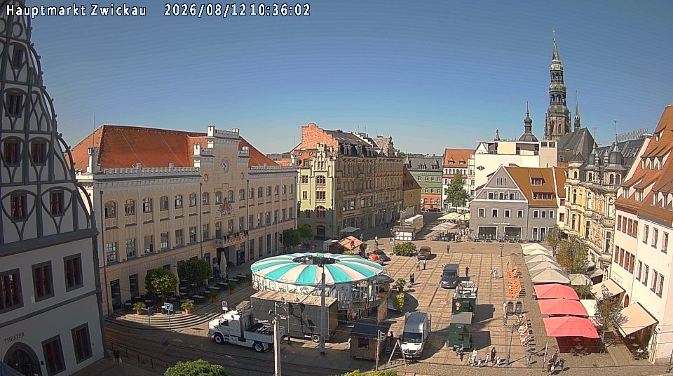 Archiv Foto Webcam Hauptmarkt Zwickau