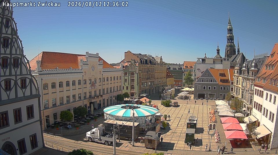 Archiv Foto Webcam Hauptmarkt Zwickau