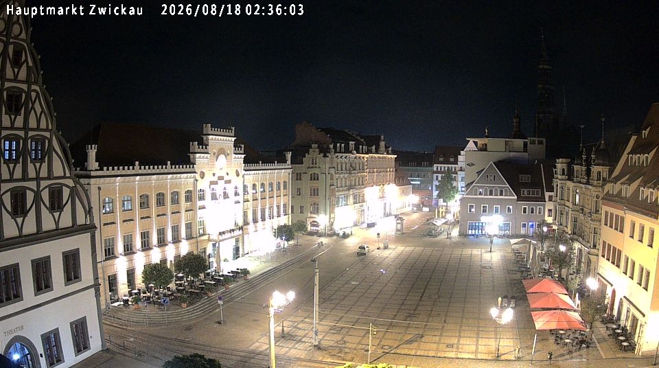 Archiv Foto Webcam Hauptmarkt Zwickau