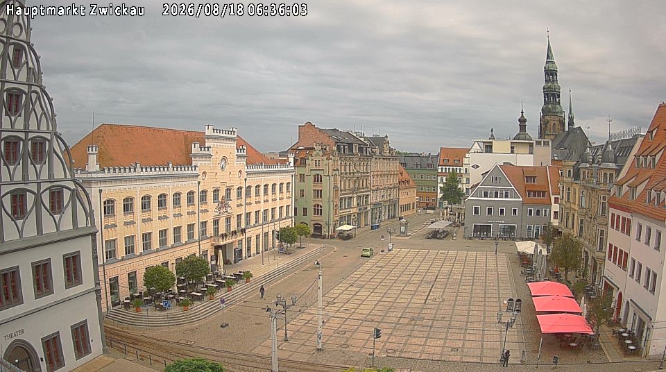 Archiv Foto Webcam Hauptmarkt Zwickau