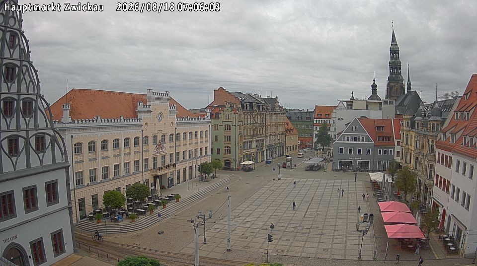 Archiv Foto Webcam Hauptmarkt Zwickau