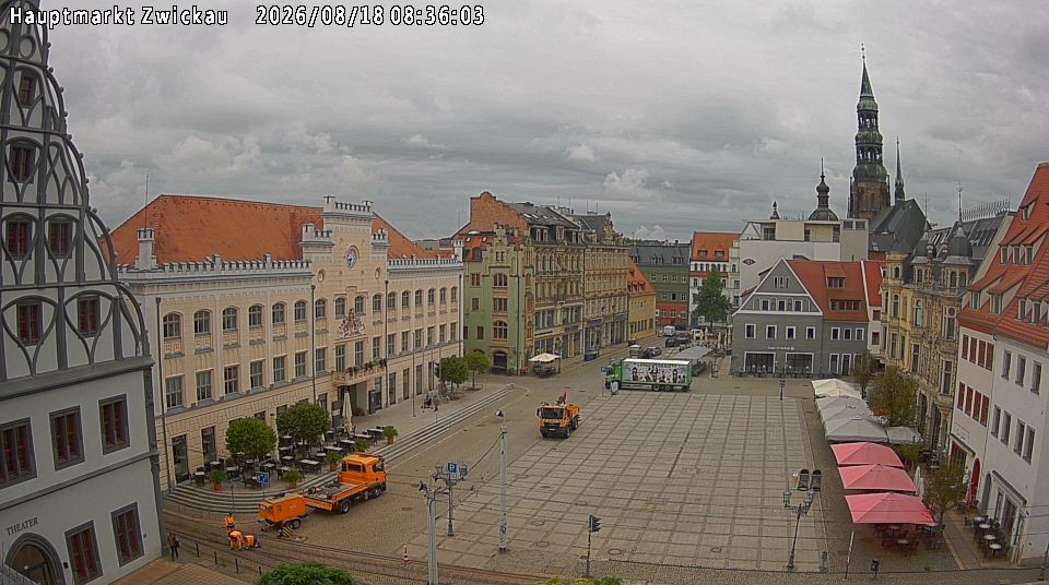Archiv Foto Webcam Hauptmarkt Zwickau