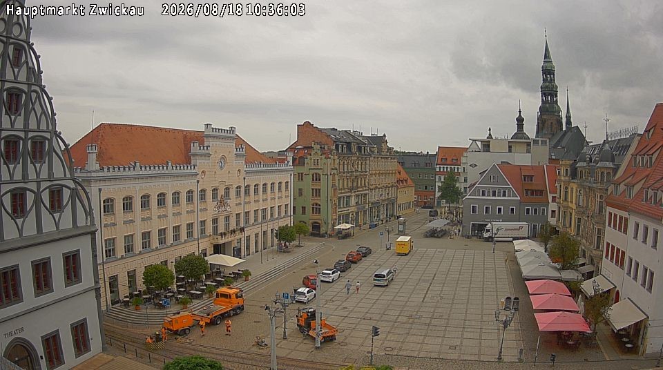 Archiv Foto Webcam Hauptmarkt Zwickau