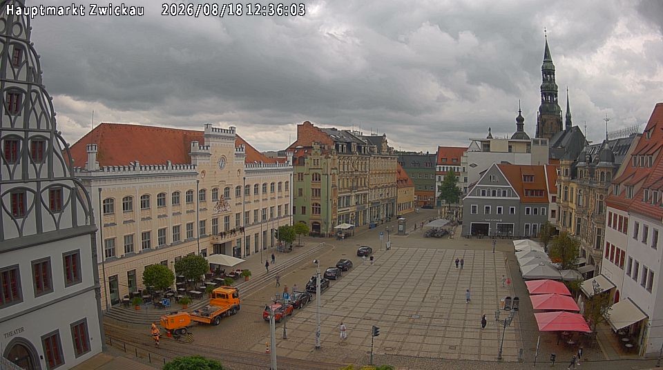 Archiv Foto Webcam Hauptmarkt Zwickau