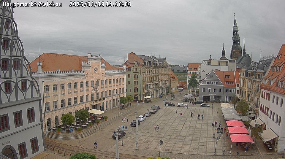 Archiv Foto Webcam Hauptmarkt Zwickau
