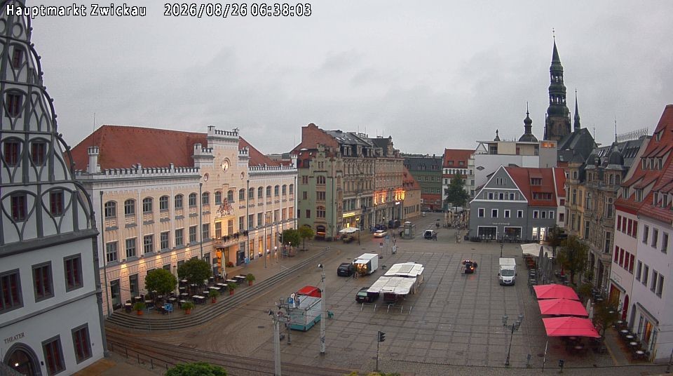 Archiv Foto Webcam Hauptmarkt Zwickau