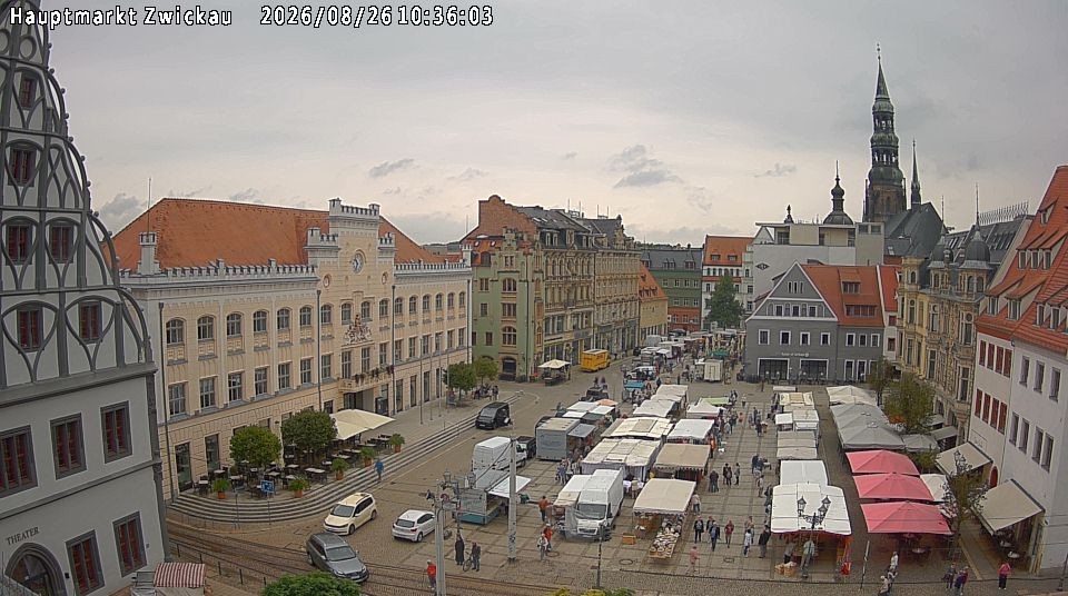Archiv Foto Webcam Hauptmarkt Zwickau
