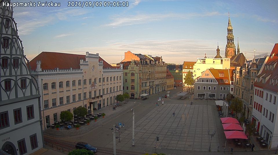 Archiv Foto Webcam Hauptmarkt Zwickau