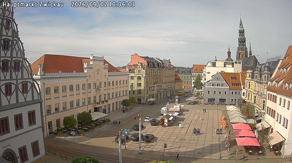 Archiv Foto Webcam Hauptmarkt Zwickau