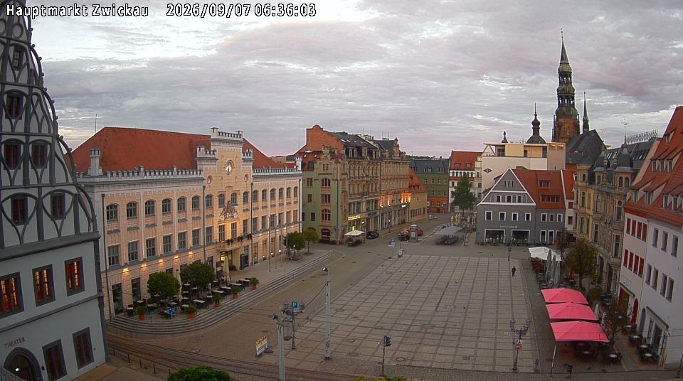 Archiv Foto Webcam Hauptmarkt Zwickau