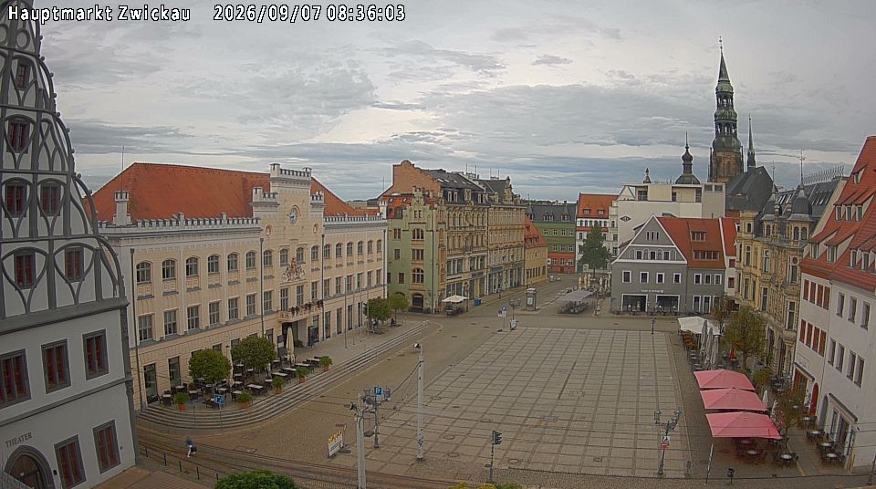 Archiv Foto Webcam Hauptmarkt Zwickau