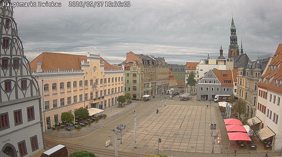 Archiv Foto Webcam Hauptmarkt Zwickau