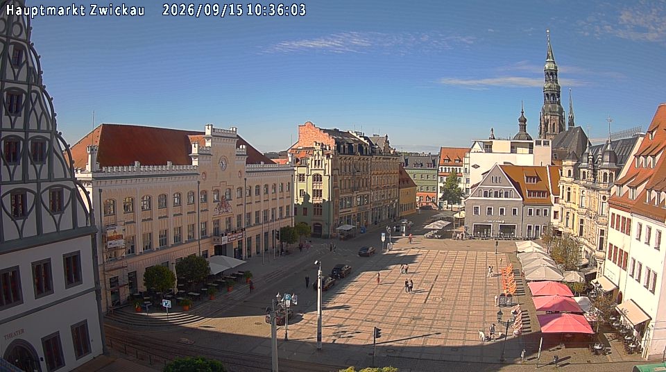 Archiv Foto Webcam Hauptmarkt Zwickau