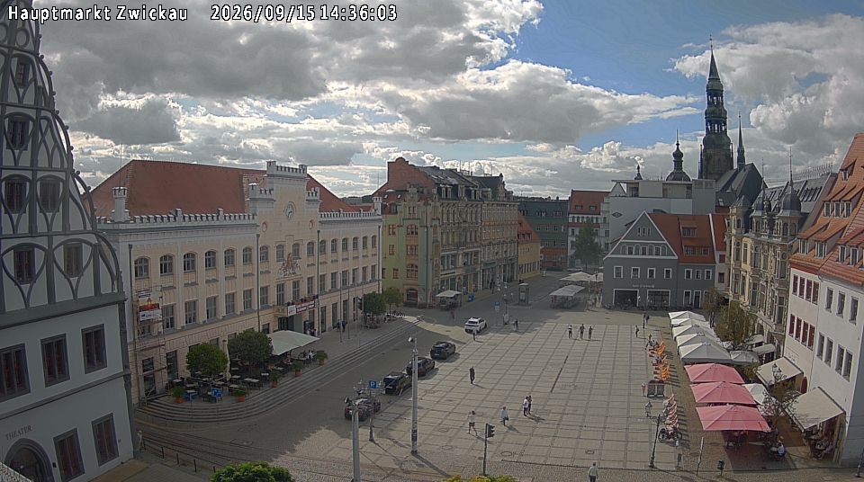 Archiv Foto Webcam Hauptmarkt Zwickau