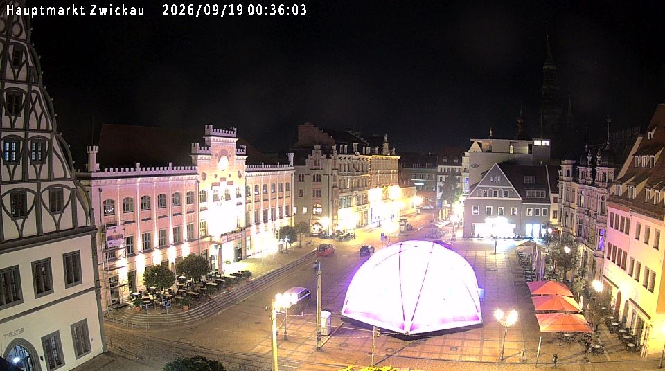 Archiv Foto Webcam Hauptmarkt Zwickau