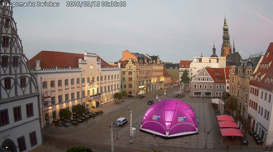 Archiv Foto Webcam Hauptmarkt Zwickau