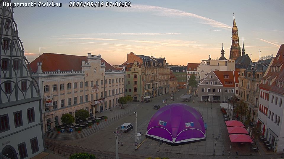 Archiv Foto Webcam Hauptmarkt Zwickau