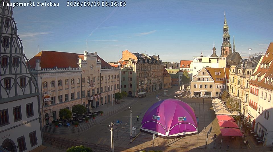 Archiv Foto Webcam Hauptmarkt Zwickau