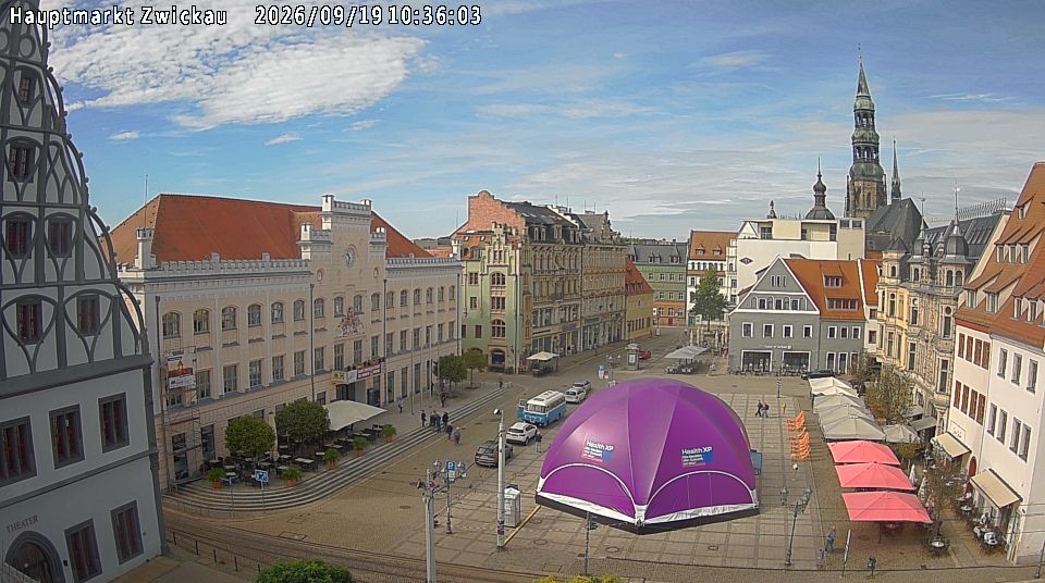 Archiv Foto Webcam Hauptmarkt Zwickau