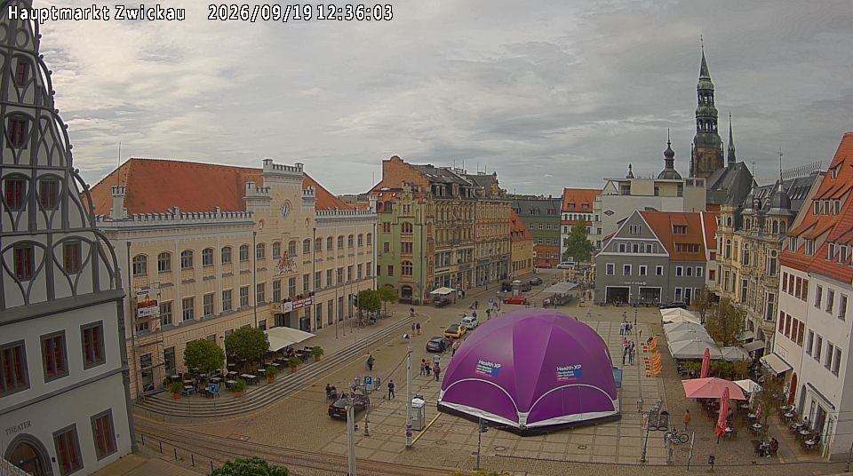 Archiv Foto Webcam Hauptmarkt Zwickau