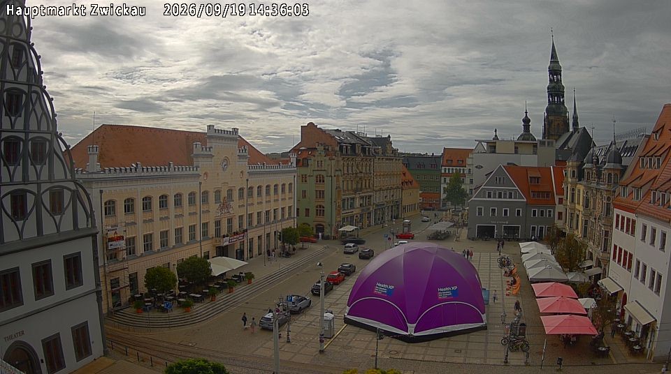 Archiv Foto Webcam Hauptmarkt Zwickau