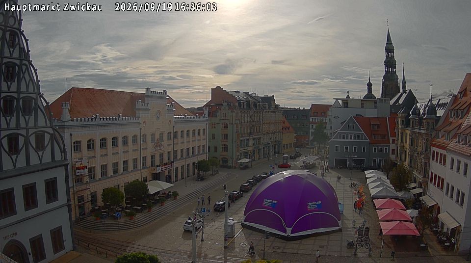 Archiv Foto Webcam Hauptmarkt Zwickau