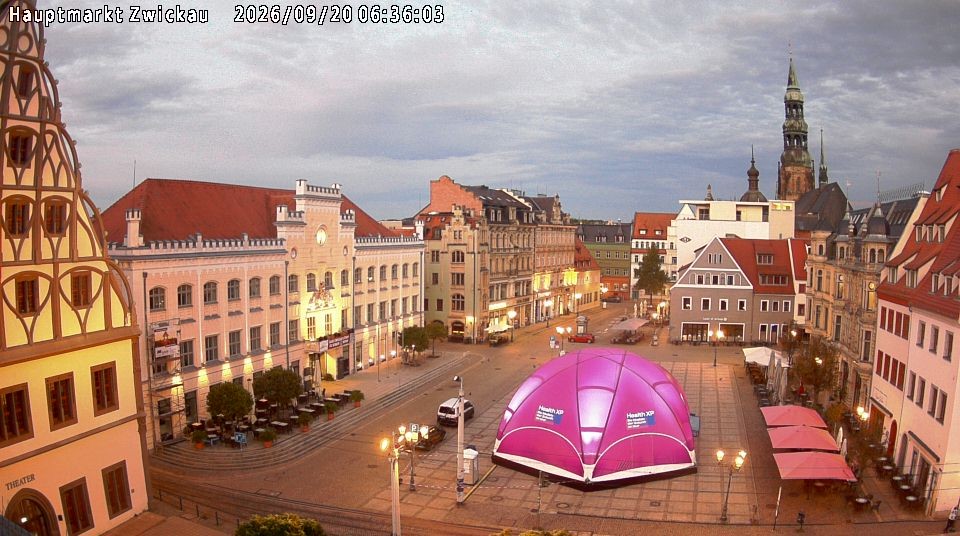 Archiv Foto Webcam Hauptmarkt Zwickau