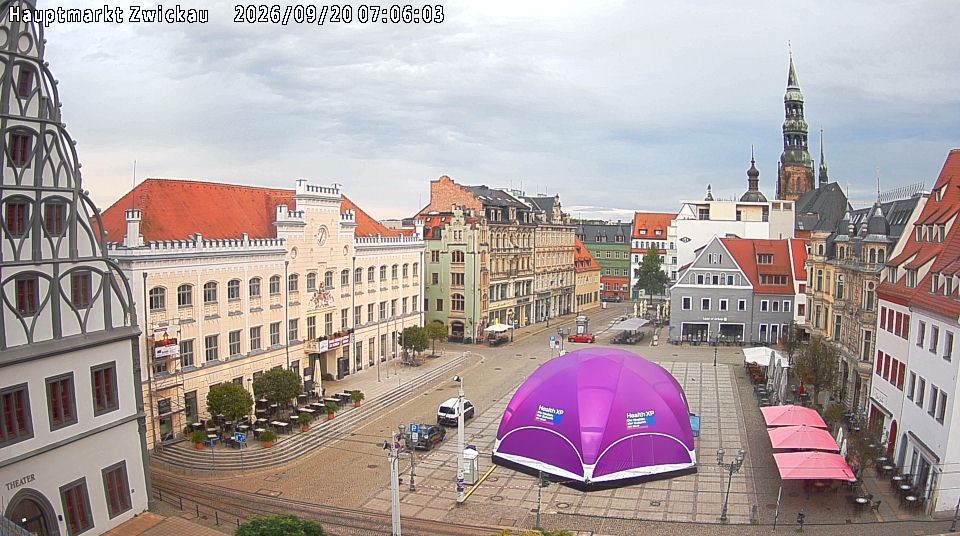 Archiv Foto Webcam Hauptmarkt Zwickau