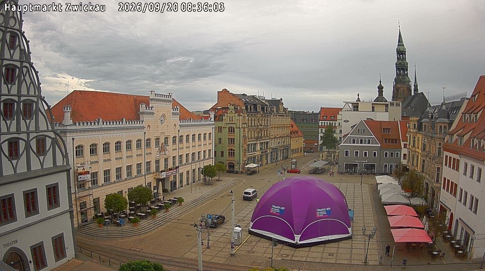 Archiv Foto Webcam Hauptmarkt Zwickau