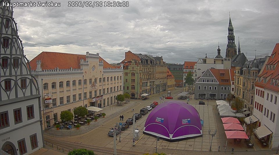 Archiv Foto Webcam Hauptmarkt Zwickau