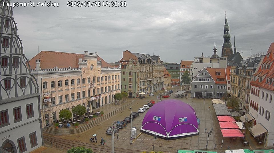 Archiv Foto Webcam Hauptmarkt Zwickau