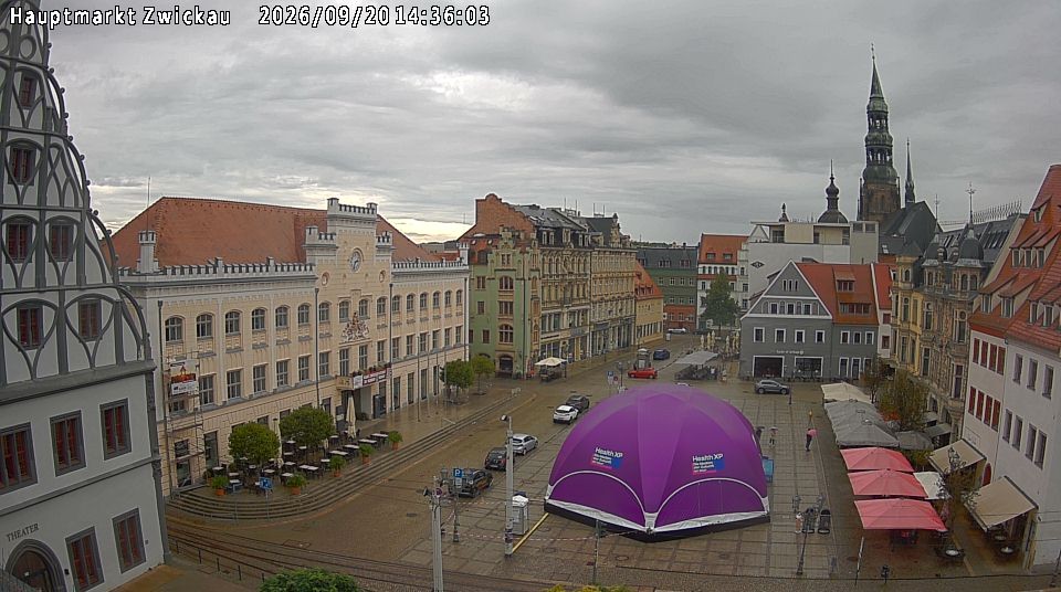 Archiv Foto Webcam Hauptmarkt Zwickau