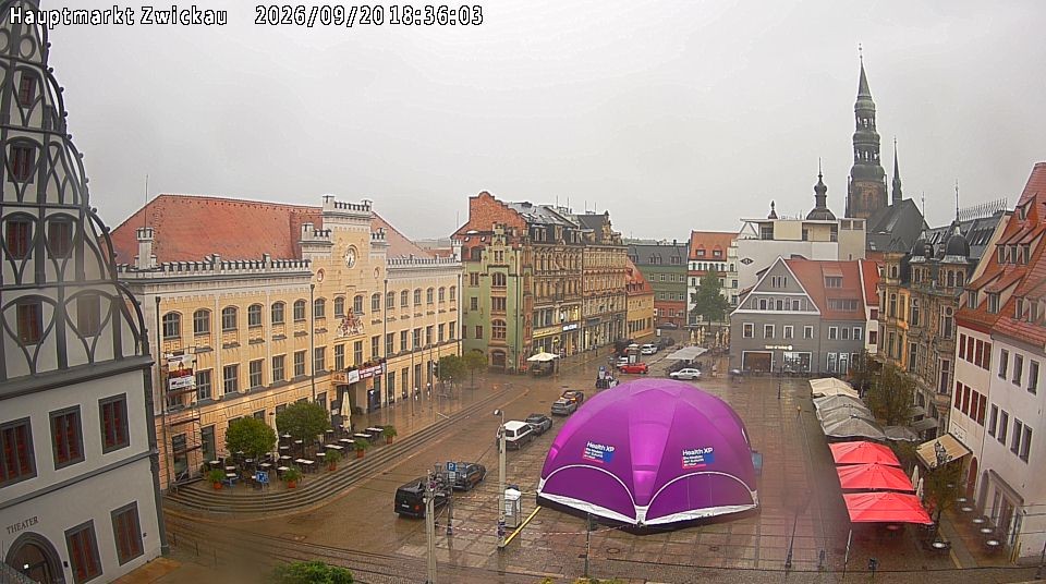 Archiv Foto Webcam Hauptmarkt Zwickau