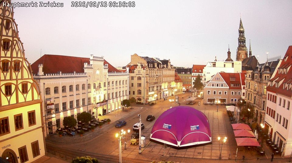 Archiv Foto Webcam Hauptmarkt Zwickau