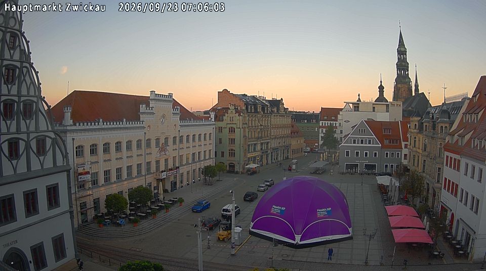 Archiv Foto Webcam Hauptmarkt Zwickau