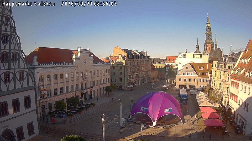 Archiv Foto Webcam Hauptmarkt Zwickau
