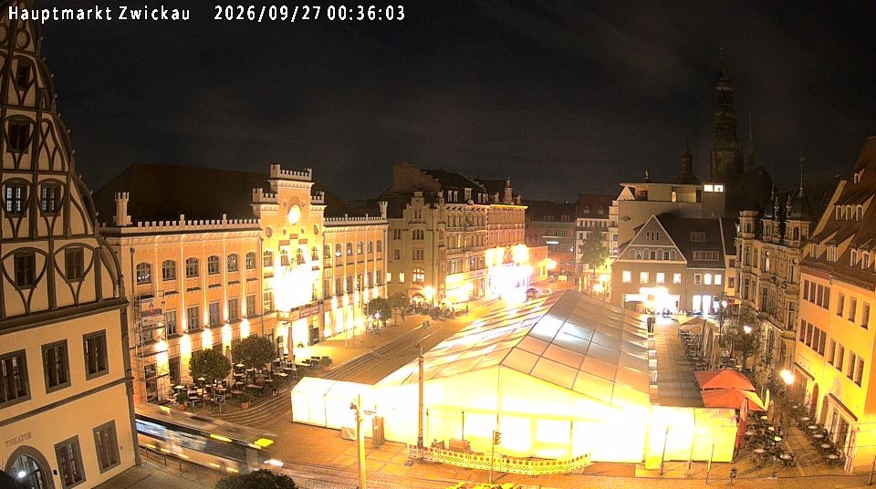 Archiv Foto Webcam Hauptmarkt Zwickau