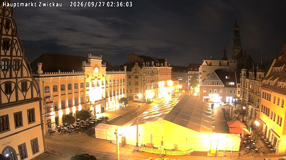 Archiv Foto Webcam Hauptmarkt Zwickau
