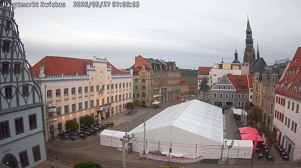 Archiv Foto Webcam Hauptmarkt Zwickau