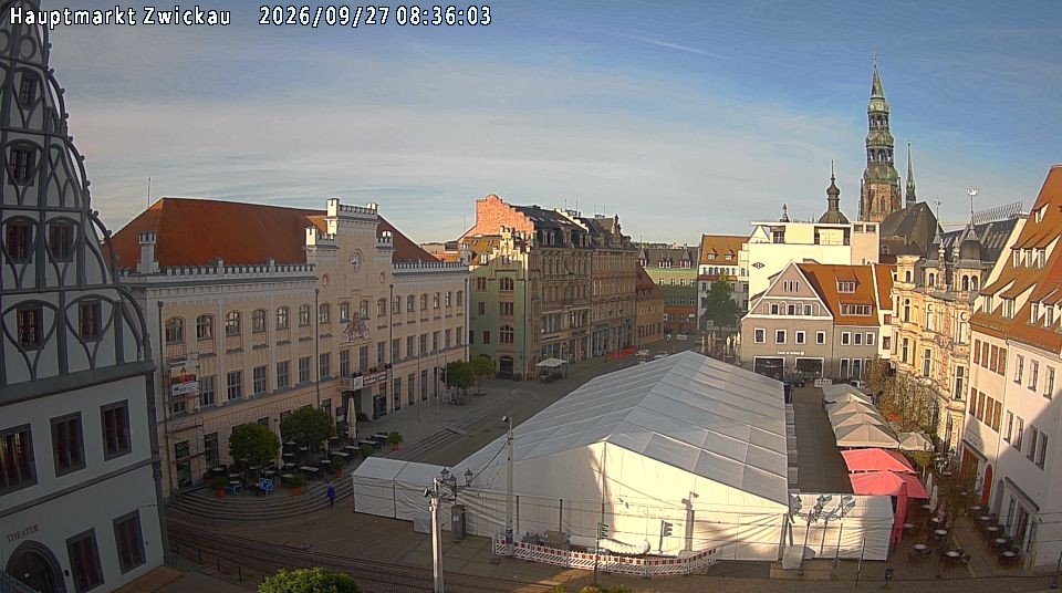 Archiv Foto Webcam Hauptmarkt Zwickau