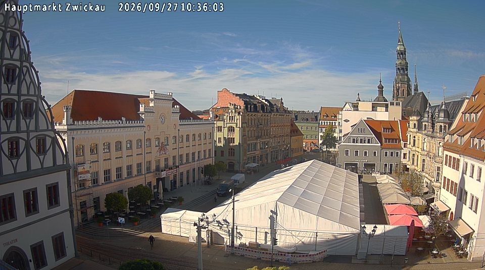 Archiv Foto Webcam Hauptmarkt Zwickau